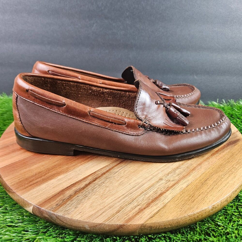 G.H Bass & Co. Bass Jaclyn Browns Tassel Weejuns Leather Loafers Size 10 W 3046